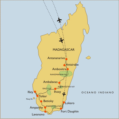 madagascar avventura mappa
