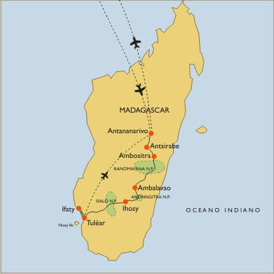 madagascar parchi mappa